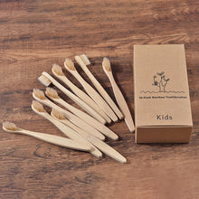 Load image into Gallery viewer, Novo design cor misturada escova de dentes de bambu eco amigável escova de dentes de madeira macia ponta de cerdas de carvão vegetal adultos escova de dentes cuidados orais
